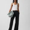 Pantalon ample décontracté en mélange de lin