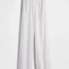 Pantalon ample décontracté en mélange de lin