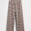 Pantalon ample décontracté en mélange de lin