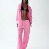 Pantalon ample décontracté en mélange de lin