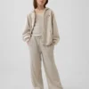 Pantalon ample décontracté à jambes larges en maille gaufrée pour enfant