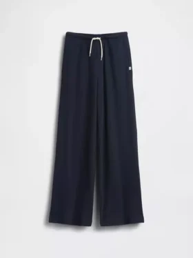 Pantalon ample décontracté à jambes larges en maille gaufrée pour enfant