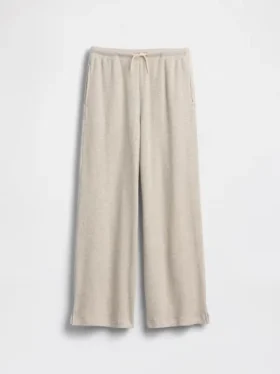Pantalon ample décontracté à jambes larges en maille gaufrée pour enfant