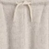 Pantalon ample décontracté à jambes larges en maille gaufrée pour enfant