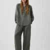 Pantalon ample en gaze de coton