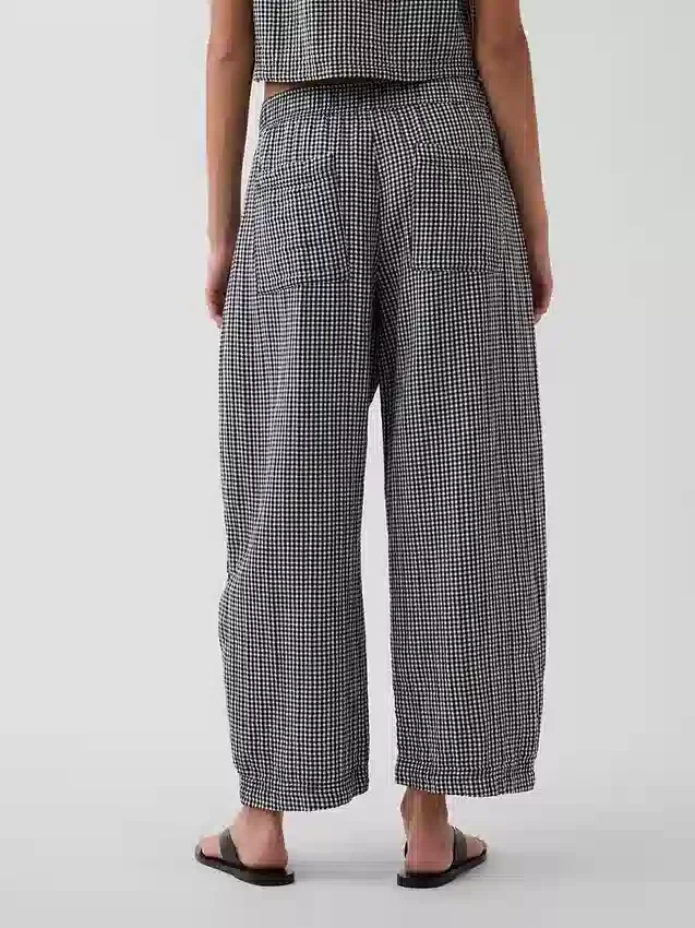 Pantalon ample en gaze de coton