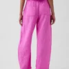 Pantalon ample en gaze de coton