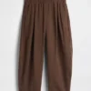 Pantalon ample en gaze de coton