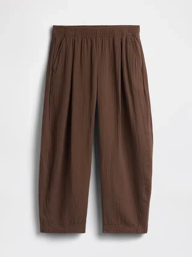 Pantalon ample en gaze de coton