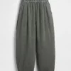 Pantalon ample en gaze de coton