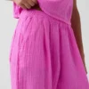 Pantalon ample en gaze de coton