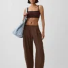 Pantalon ample en gaze de coton
