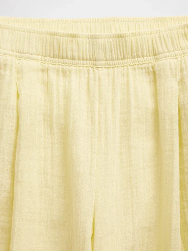Pantalon ample en gaze de coton