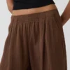Pantalon ample en gaze de coton