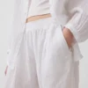 Pantalon ample en gaze de coton