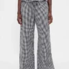Pantalon ample en gaze de coton à ourlets fendus