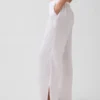 Pantalon ample en gaze de coton à ourlets fendus