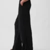 Pantalon ample en gaze de coton à ourlets fendus