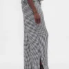 Pantalon ample en gaze de coton à ourlets fendus