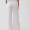 Pantalon ample en gaze de coton à ourlets fendus