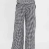Pantalon ample en gaze de coton à ourlets fendus
