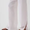 Pantalon ample en gaze de coton à ourlets fendus