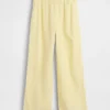 Pantalon ample en gaze de coton à ourlets fendus