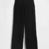 Pantalon ample en gaze de coton à ourlets fendus