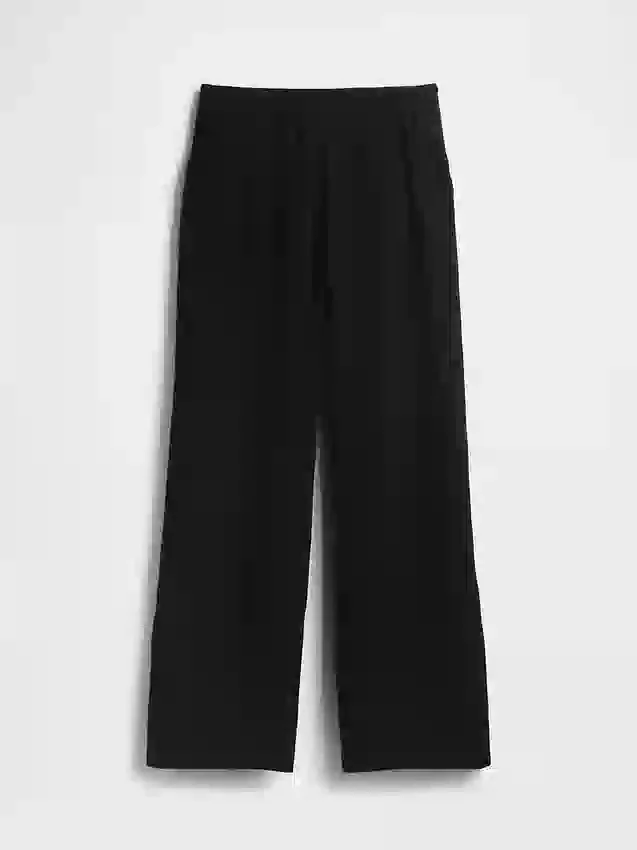 Pantalon ample en gaze de coton à ourlets fendus