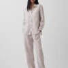 Pantalon ample en mélange de lin