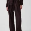Pantalon ample en mélange de lin