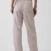 Pantalon ample en mélange de lin
