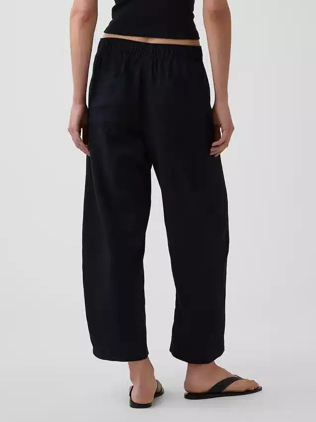 Pantalon ample en mélange de lin