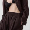 Pantalon ample en mélange de lin