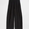 Pantalon ample en mélange de lin