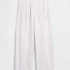 Pantalon ample en mélange de lin