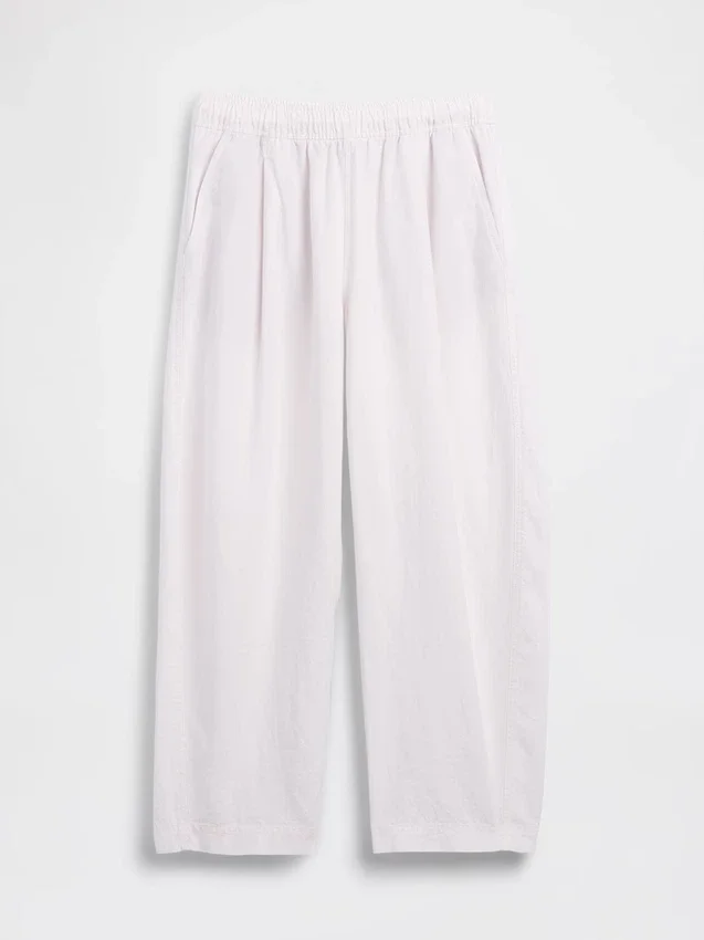 Pantalon ample en mélange de lin