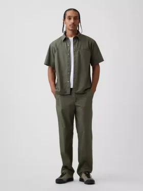 Pantalon ample en popeline style années 90
