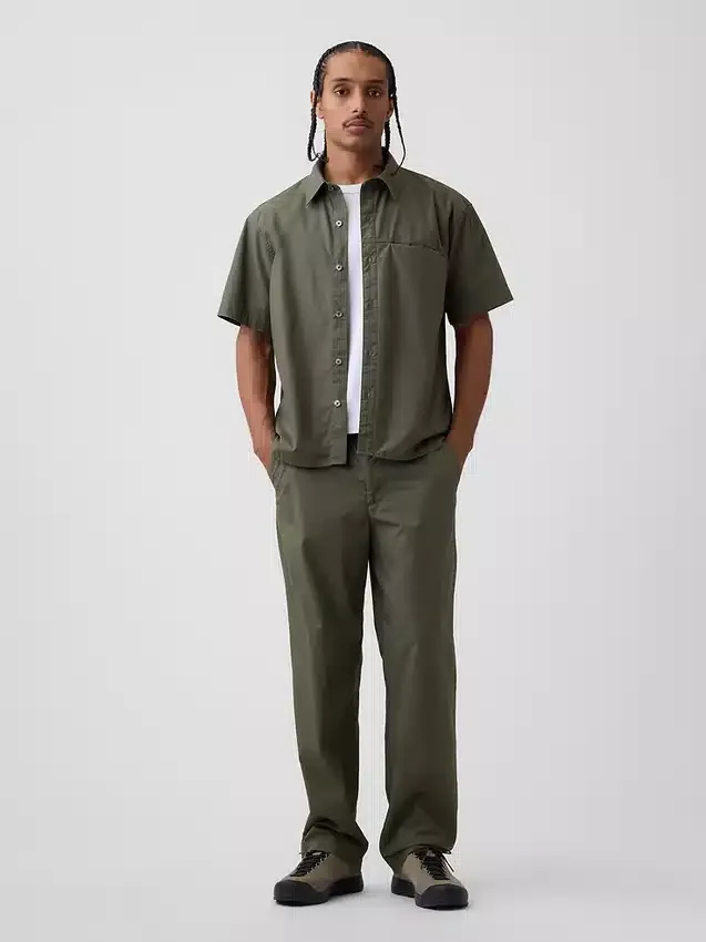 Pantalon ample en popeline style années 90