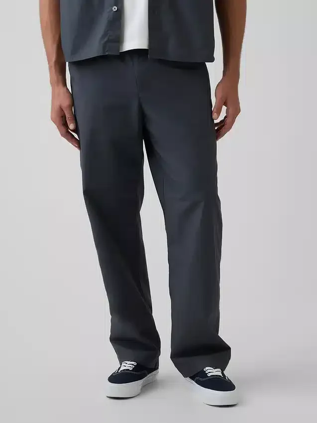Pantalon ample en popeline style années 90