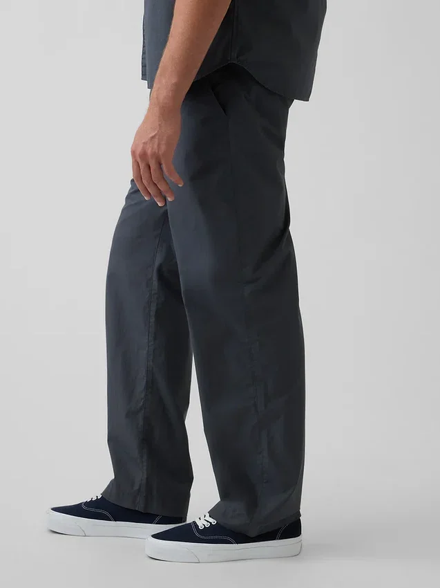 Pantalon ample en popeline style années 90