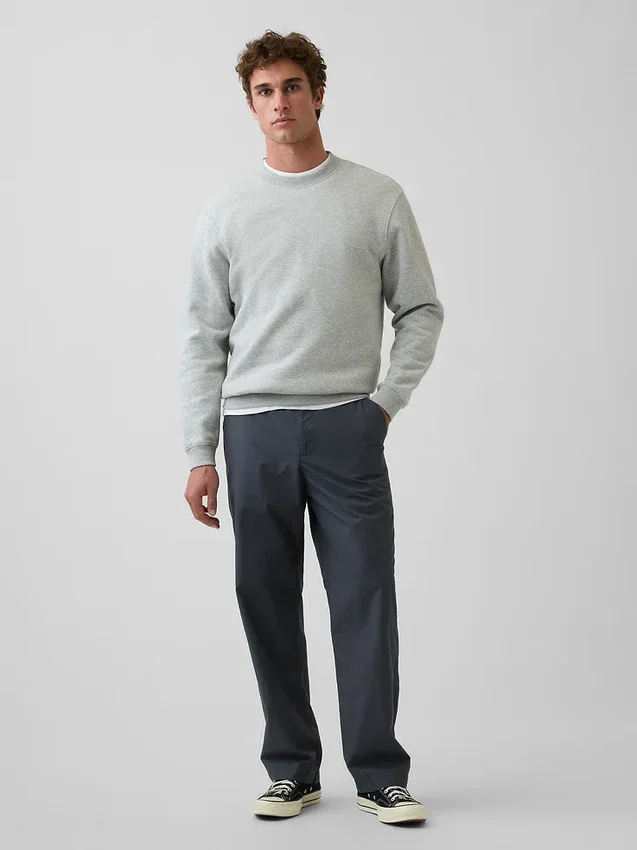 Pantalon ample en popeline style années 90