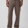 Pantalon ample et fuselé en lin et coton