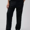 Pantalon ample et fuselé en lin et coton