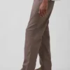 Pantalon ample et fuselé en lin et coton
