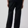 Pantalon ample et fuselé en lin et coton