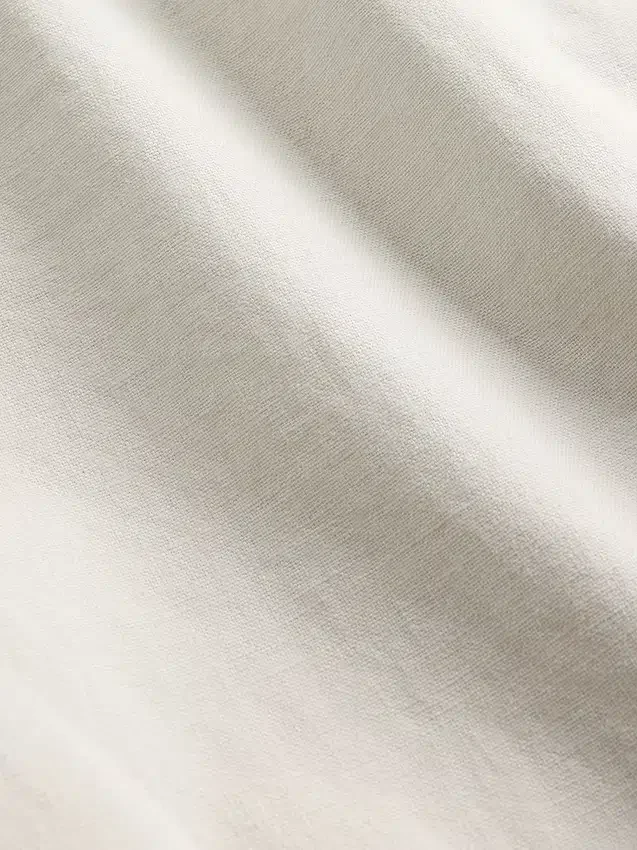 Pantalon ample et fuselé en lin et coton