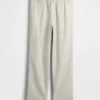 Pantalon ample et fuselé en lin et coton