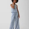Pantalon ample facile à enfiler en lin et coton pour enfants
