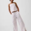 Pantalon ample facile à enfiler en lin et coton pour enfants
